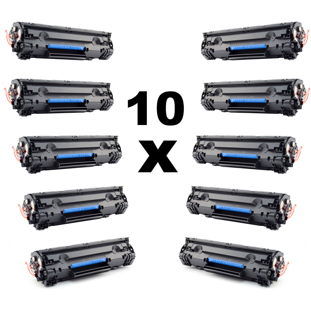 Set 10 tonere compatibile vrac CE278A 78A Black pentru HP - imagine 4